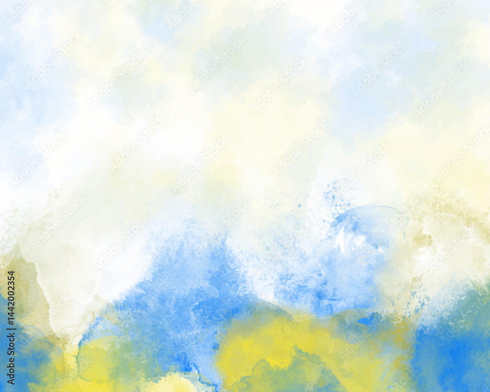 Fototapeta premium Abstract colorful watercolor for background. Digital art painting.