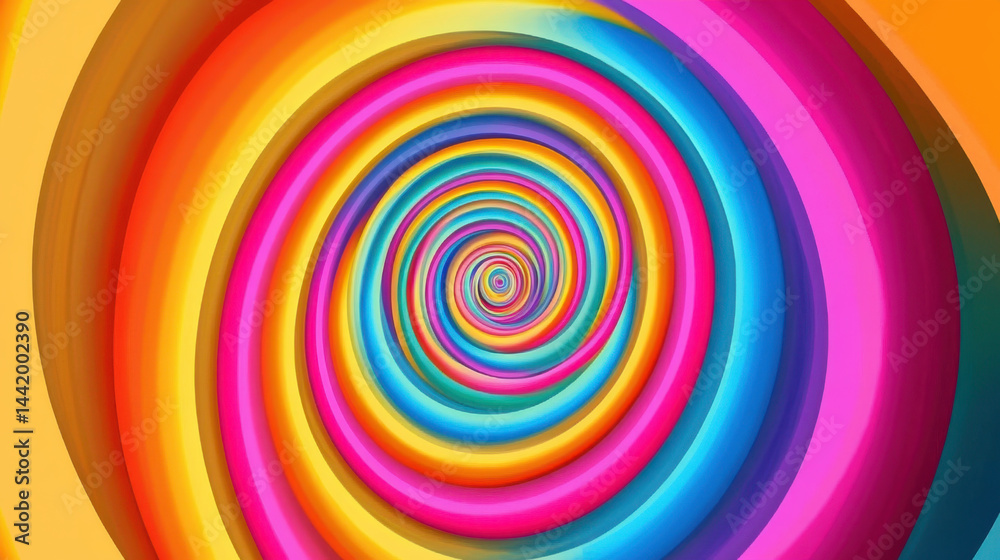 Vibrant Colorful Spiral Pattern with Bright Neon Shades Creating Hypnotic Optical Illusion Artwork for Visual Design and Artistic Inspiration Vibrant Colorful Spiral Pattern with Bright Neon Shades Creating Hypnotic Optical Illusion Artwork for Visual Design and Artistic Inspiration