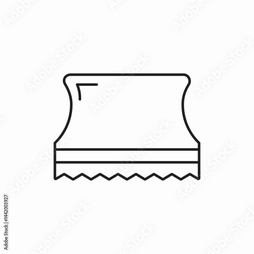 Soft bed mattress icon vector sign