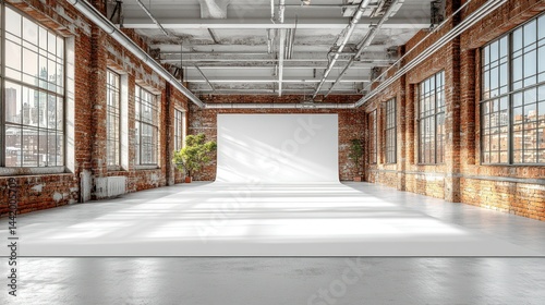 Sunlit Brick Loft Photo Studio Interior