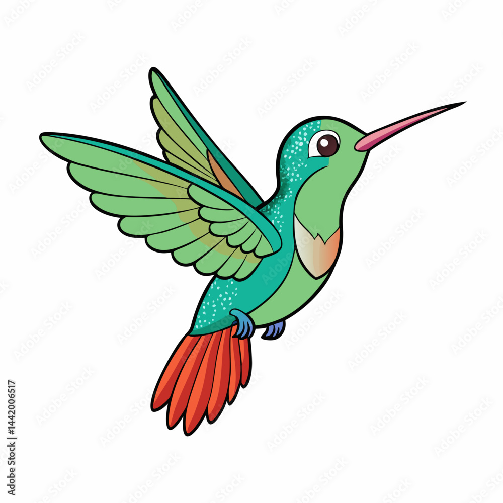 Obraz premium hummingbird and flower