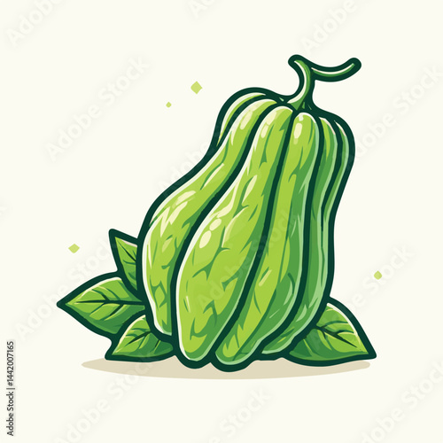 green, organic, fresh, ingredient, food, vegetable, raw, healthy, natural, agriculture, vegetarian, chayote, background, diet, white, fruit, plant, nutrition, vegetables, isolated, nutritious, freshne