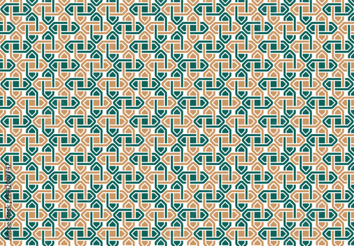 seamless pattern with abstract geometric shapes, Stylish arabesque pattern with repeating shapes and classic flow