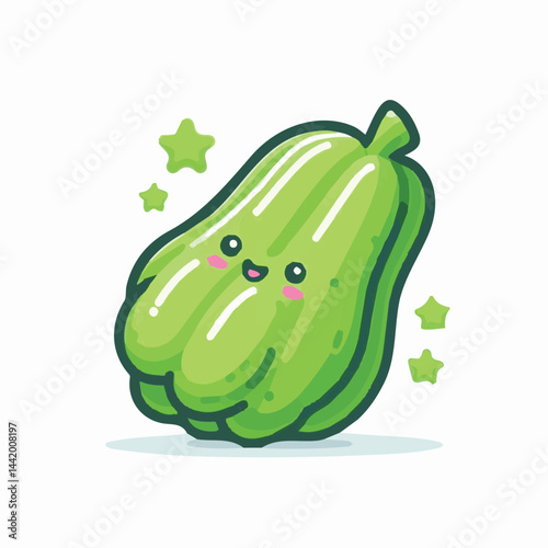 green, organic, fresh, ingredient, food, vegetable, raw, healthy, natural, agriculture, vegetarian, chayote, background, diet, white, fruit, plant, nutrition, vegetables, isolated, nutritious, freshne