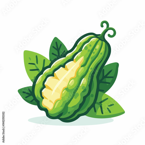 green, organic, fresh, ingredient, food, vegetable, raw, healthy, natural, agriculture, vegetarian, chayote, background, diet, white, fruit, plant, nutrition, vegetables, isolated, nutritious, freshne