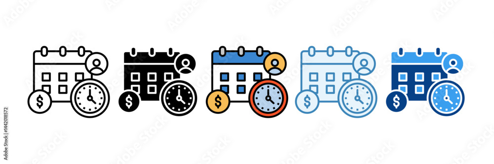 Resource Calendar Icon Set Multiple Style Collection Resource Calendar Icon Set Multiple Style Collection