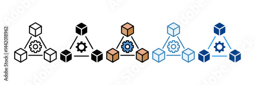 Project Integration  Icon Set Multiple Style Collection