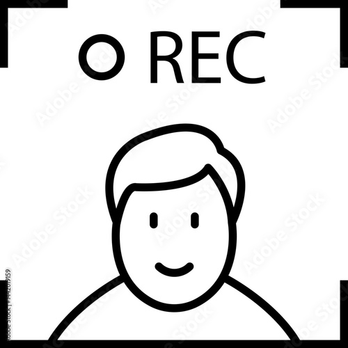 Recording Icon for Online Meetings or Tutorials