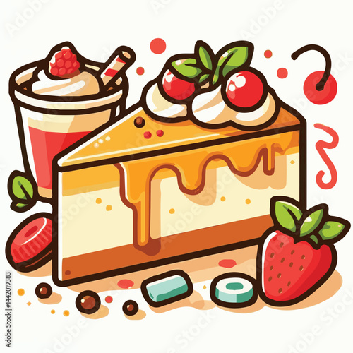 dessert, cheesecake, food, delicious, cake, slice, bakery, sweet, cream, cheese, piece, tasty, pie, pastry, background, creamy, baked, gourmet, fruit, plate, closeup, white, fresh, snack, homemade, re