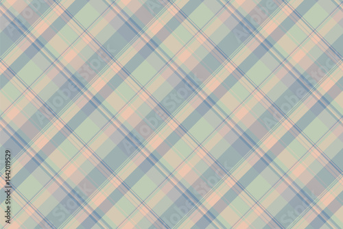 Mens shirt textile check background, yard pattern texture fabric. Rustic vector tartan seamless plaid in pastel and light colors.
