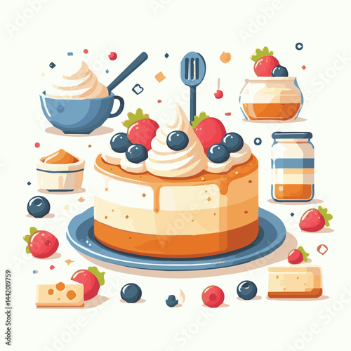 dessert, cheesecake, food, delicious, cake, slice, bakery, sweet, cream, cheese, piece, tasty, pie, pastry, background, creamy, baked, gourmet, fruit, plate, closeup, white, fresh, snack, homemade, re