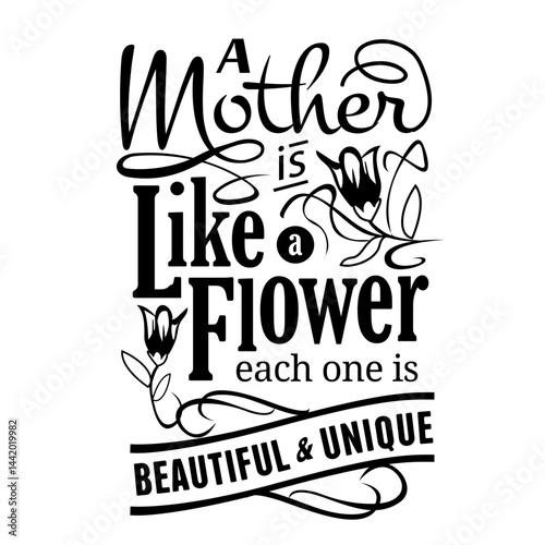 Mothers day Quote typography illustration