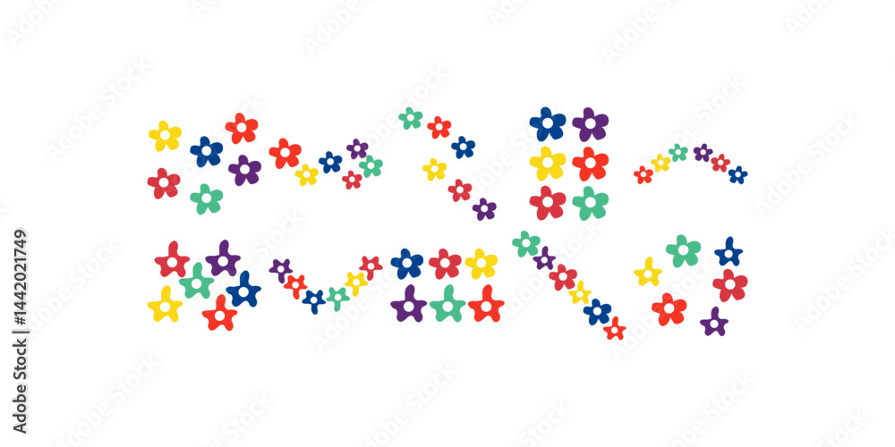 Fototapeta premium Rainbow Flowers Decoration