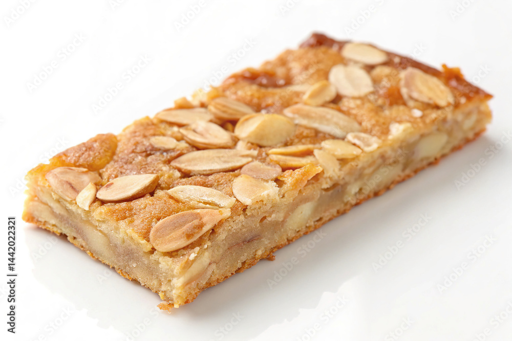 Almond flake slice isolated on white background