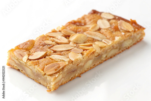 Obraz na płótnie Almond flake slice isolated on white background w salonie