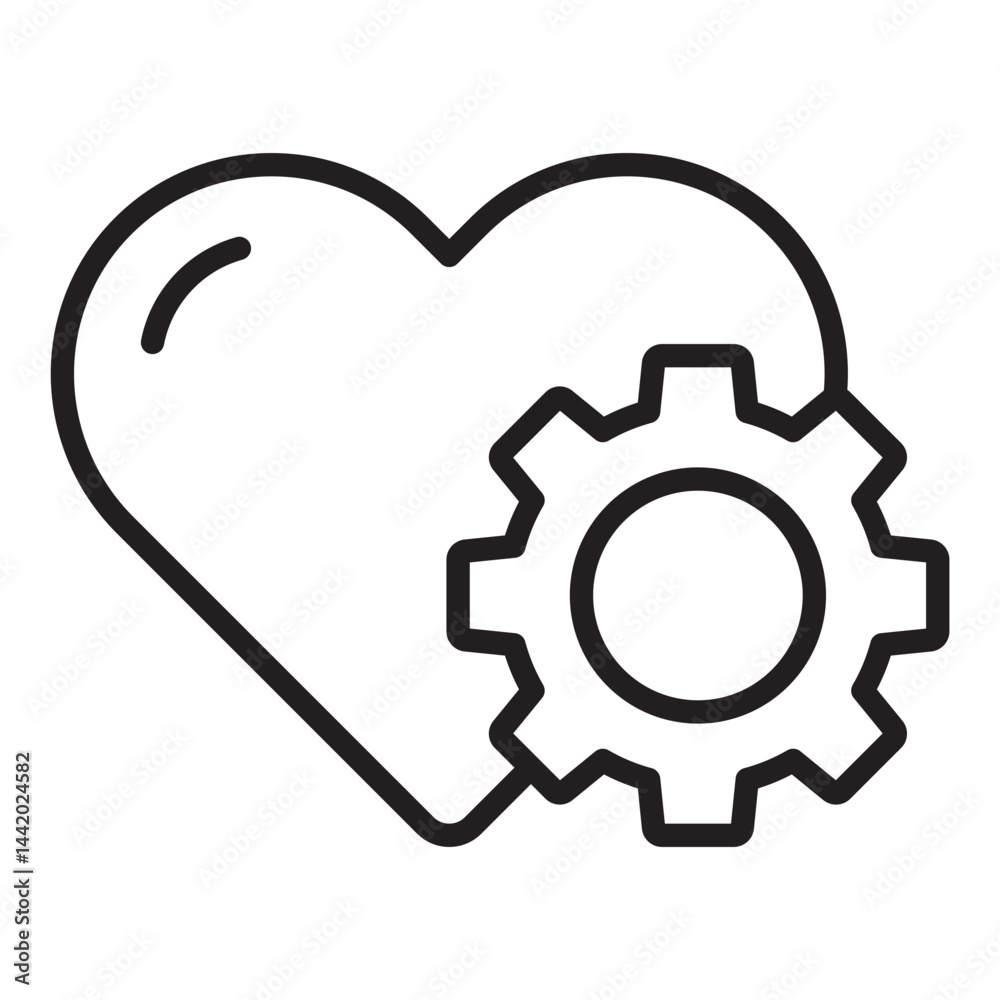 Heart health management and care icon
Heart health management and care icon