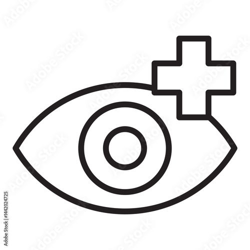 Eye health care medical icon