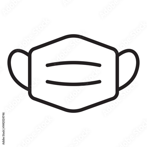 Medical face mask protection icon	
