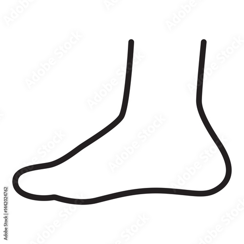 Human foot anatomy icon	
