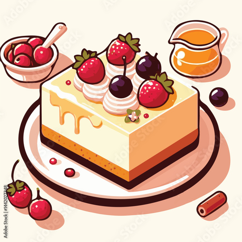 dessert, cheesecake, food, delicious, cake, slice, bakery, sweet, cream, cheese, piece, tasty, pie, pastry, background, creamy, baked, gourmet, fruit, plate, closeup, white, fresh, snack, homemade, re