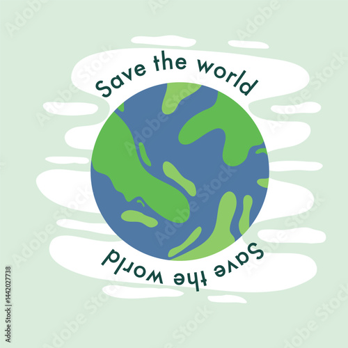 earth illustration vector design for ozone and earth day eventearth illustration vector design for ozone and earth day event