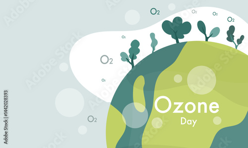 earth illustration vector design for ozone and earth day event