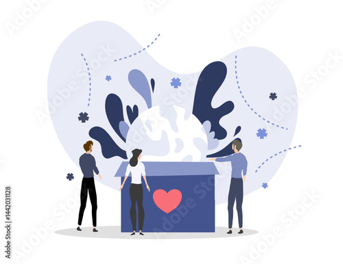 day of charity illustration vector design for charity day event vector
