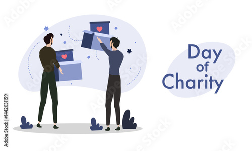 day of charity illustration vector design for charity day event vector