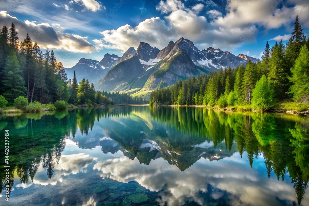 serene mountain lake reflection serene mountain lake reflection