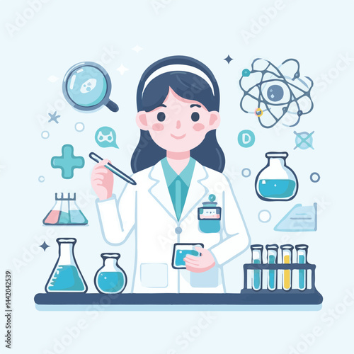 chemist, medicine, laboratory, technology, medical, research, science, chemistry, lab, scientist, work, analysis, pharmaceutical, health, biology, experiment, test, biotechnology, microscope, woman, d