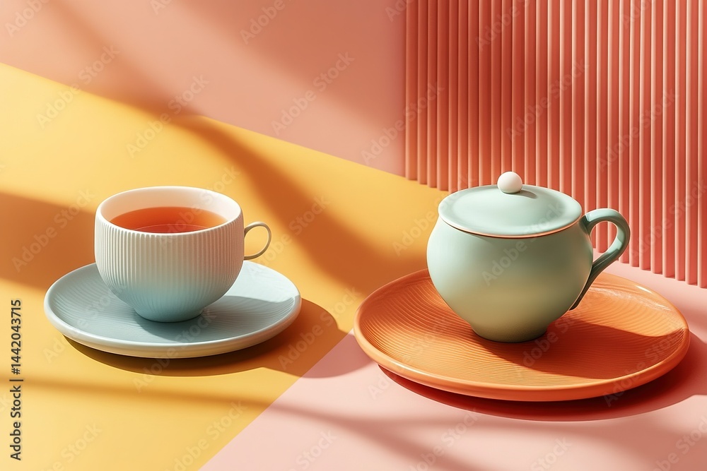 Coffee, tea and other drinks in cups in trending color of year 2025. Coffee, tea and other drinks in cups in trending color of year 2025.