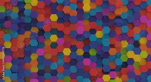 Wallpaper Mural Chromatic Hexagon Dreams AI Generated Torontodigital.ca