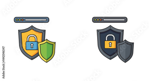 Dual secure website indicators sidebyside