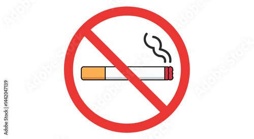 No smoking A banned cigarette