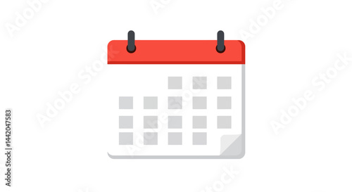 Simplistic calendar with a folded corner