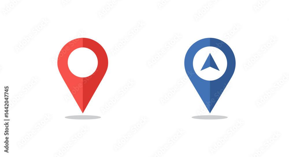 Two symbolic pins point destinations unknown