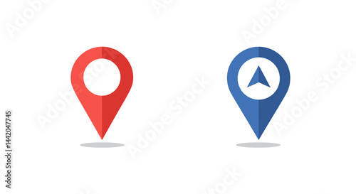 Two symbolic pins point destinations unknown
