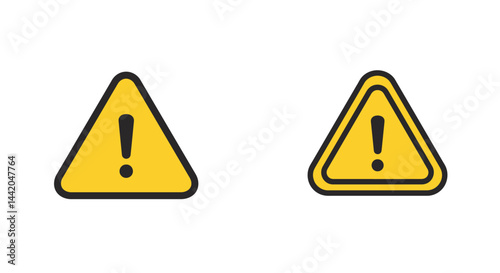 Two yellow warning signs alert