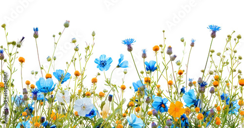 Vibrant wildflower border design