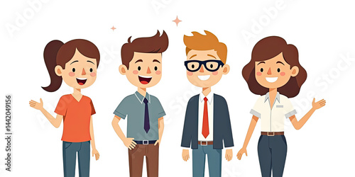 Happy Diverse Business Team Illustration - Diversity & Inclusion
