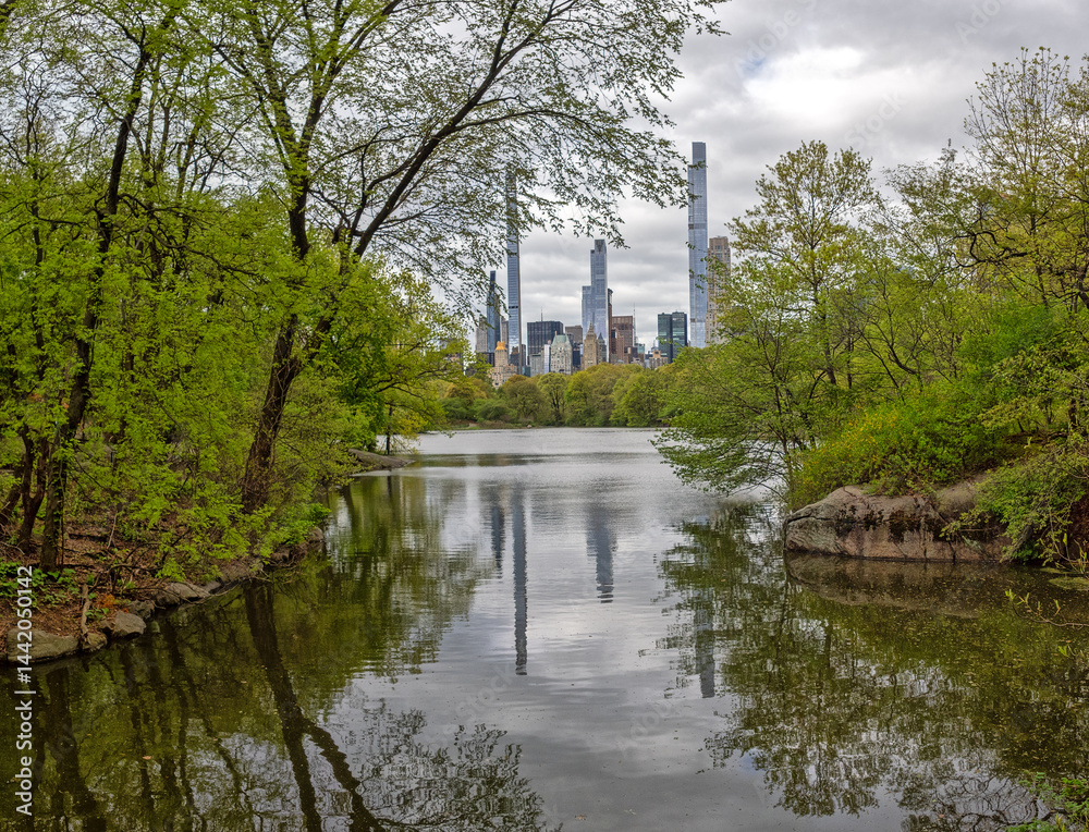 Central Park, New York City at the lake
