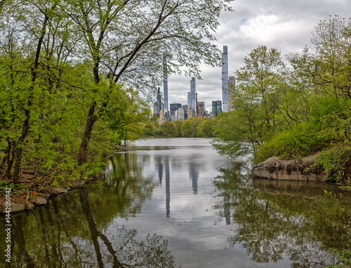 Obraz na płótnie Central Park, New York City at the lake w salonie