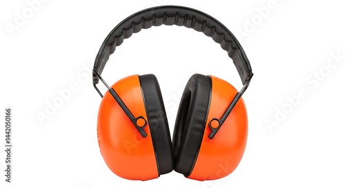 Orange and Black Noise Cancelling Ear Muffs