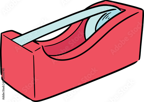 Illustration of adhesive tape dispenser

