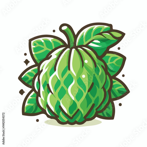 cherimoya, green, fruit, fresh, food, ripe, exotic, sweet, tropical, organic, custard, background, healthy, raw, annona, white, custard apple, delicious, tasty, isolated, dessert, seed, half, chirimoy