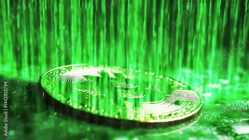Cryptocurrency Falls, Digital Rain Impacts Value