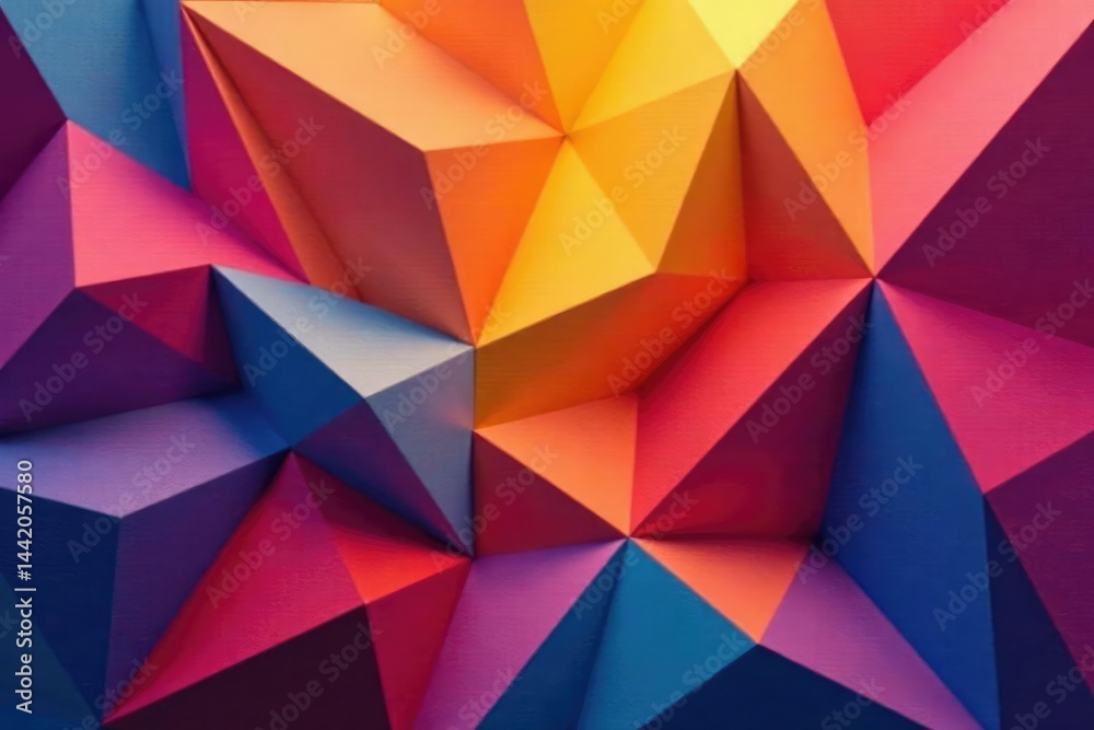 Fototapeta premium Geometric shapes forming a grid-like structure, triangle, grid, abstract pattern