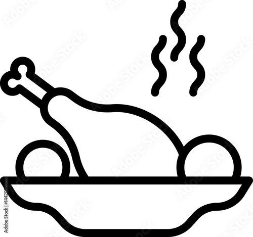 Food Platter Icon Vector Illustration