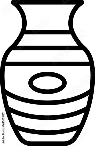 Handicrafts Pot Icon Vector Illustration
