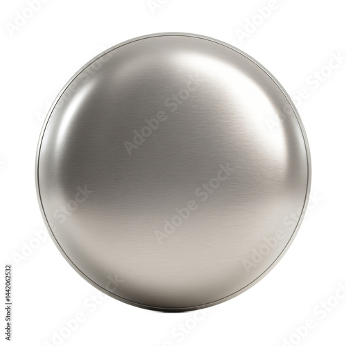 Spherical metal disk A futuristic button